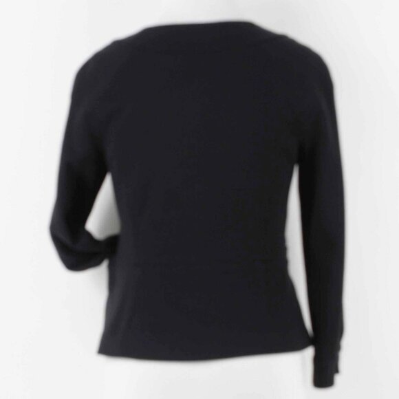 Theory Sz S Black Heavy Knit Lined Viscose Polyamide Blazer Jacket - Picture 3 of 6